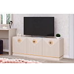 ТВ-тумба с 3-мя фактурными дверцами Satin Furniture варинант исполнения - 3 | Loft Concept в Орле