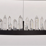 Люстра с двумя кольцами черного цвета с хрустальными элементами QUARTZ CRYSTAL варинант исполнения - 6 | Loft Concept в Орле