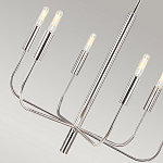 Люстра с 6-ю лампами на тонких изогнутых рожках в современном стиле Feiss варинант исполнения - 11 | Loft Concept в Орле