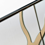 Консоль с ящиками зеркальная с золотым декором Gold Painted Mirror Console варинант исполнения - 3 | Loft Concept в Орле