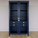 Дизайнерский шкаф витрина Elsa Dreams Blue с 4-мя ящиками варинант исполнения - 1 | Loft Concept в Орле