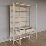 Витрина Primo со стеклянными фасадами и буфетом шпон Светлый дуб варинант исполнения - 4 | Loft Concept в Орле