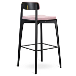 Барный стул из массива ясеня с обивкой из рогожки Elegant Ash Shape варинант исполнения - 3 | Loft Concept в Орле