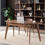 Стол рабочий округлой формы с ящиком  Working Moonnut Table варинант исполнения - 1 | Loft Concept в Орле