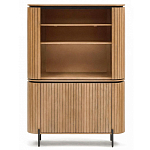 Буфет высокий из дерева манго и металла с открытыми полками и 2-мя дверцами Toinette варинант исполнения - 3 | Loft Concept в Орле