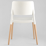 Пластиковый стул на ножках из массива бука Ferret White варинант исполнения - 6 | Loft Concept в Орле