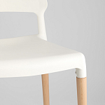 Пластиковый стул на ножках из массива бука Ferret White варинант исполнения - 8 | Loft Concept в Орле