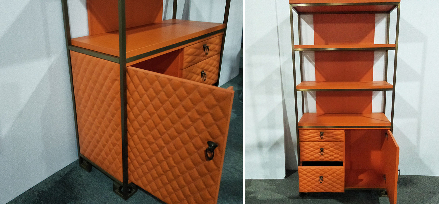 Стеллаж Bookcase Leather Capitone Стеллаж Bookcase Leather Capitone - Loft-Concept в Орле