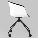 Офисное кресло из пластика с мягким сиденьем Eggshell Black варинант исполнения - 3 | Loft Concept в Орле