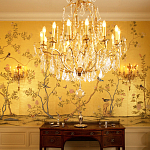 Обои ручная роспись Badminton Deep Rich Gold gilded paper варинант исполнения - 4 | Loft Concept в Орле