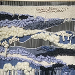 Современное ткачество гобелен в синих оттенках Blue Undine II варинант исполнения - 1 | Loft Concept в Орле