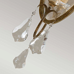 Бра с овальным зеркальным основанием с лампой в виде свечи и хрустальными подвесками Feiss варинант исполнения - 4 | Loft Concept в Орле