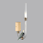 Бра с прозрачной изогнутой трубкой и декоративной фигуркой птицы Ganthea варинант исполнения - 3 | Loft Concept в Орле