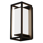 Уличный настенный светильник прямоугольный с чёрной рамкой Высота 35 см Geometric Glow варинант исполнения - 1 | Loft Concept в Орле