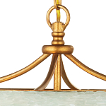 Подвесной светильник с каскадом из стеклянных декоративных элементов на золотом каркасе Shining Sea Glass варинант исполнения - 2 | Loft Concept в Орле