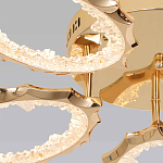 Потолочная люстра с 5-ю светодиодными лампами с золотистым каркасом Ring of Fire варинант исполнения - 3 | Loft Concept в Орле