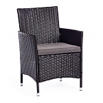 Обеденный комплект из искуственного ротанга Vintara черный варинант исполнения - 7 | Loft Concept в Орле