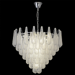 Люстра с подвесками из рифленного стекла в форме капель Textured Glass Chandelier варинант исполнения - 5 | Loft Concept в Орле