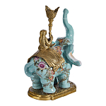 Подсвечник в виде слона из фарфора с бронзовыми элементами Elephant in the Garden of Eden варинант исполнения - 3 | Loft Concept в Орле