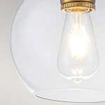 Подвесной светильник латунного цвета с прозрачным стеклянным плафоном Feiss варинант исполнения - 8 | Loft Concept в Орле