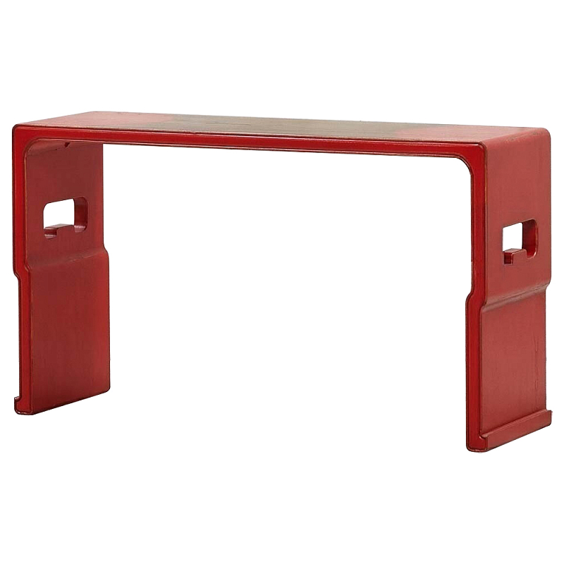 Деревянная консоль Porcher Red Concole Красный Коричневый Деревянная консоль Porcher Red Concole Красный Коричневый в Орле | Loft Concept