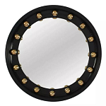 Зеркало черное с круглыми золотыми декоративными элементами Prince of the Church варинант исполнения - 1 | Loft Concept в Орле