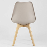 Стул с основой из пластика и мягким сиденьем Arvika Beige варинант исполнения - 4 | Loft Concept в Орле