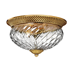 Потолочный светильник цвета латунь с прозрачным рифленым плафоном в форме чаши Hinkley варинант исполнения - 1 | Loft Concept в Орле