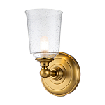 Бра для ванных комнат с прозрачным плафоном из стекла с пузырьками на основании цвета латунь Feiss варинант исполнения - 1 | Loft Concept в Орле