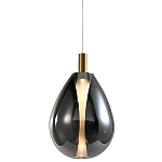 Подвесной светильник со стеклянным плафоном в форме капли дымчатого цвета NAOMI drop smoke варинант исполнения - 3 | Loft Concept в Орле