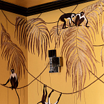 Обои с вышивкой ручной работы Étienne Original colourway on wool sateen варинант исполнения - 6 | Loft Concept в Орле