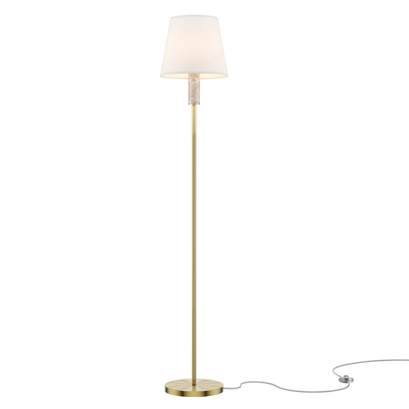 Напольный светильник Lira E27 Латунь Белый Серый в Орле | Loft Concept 
