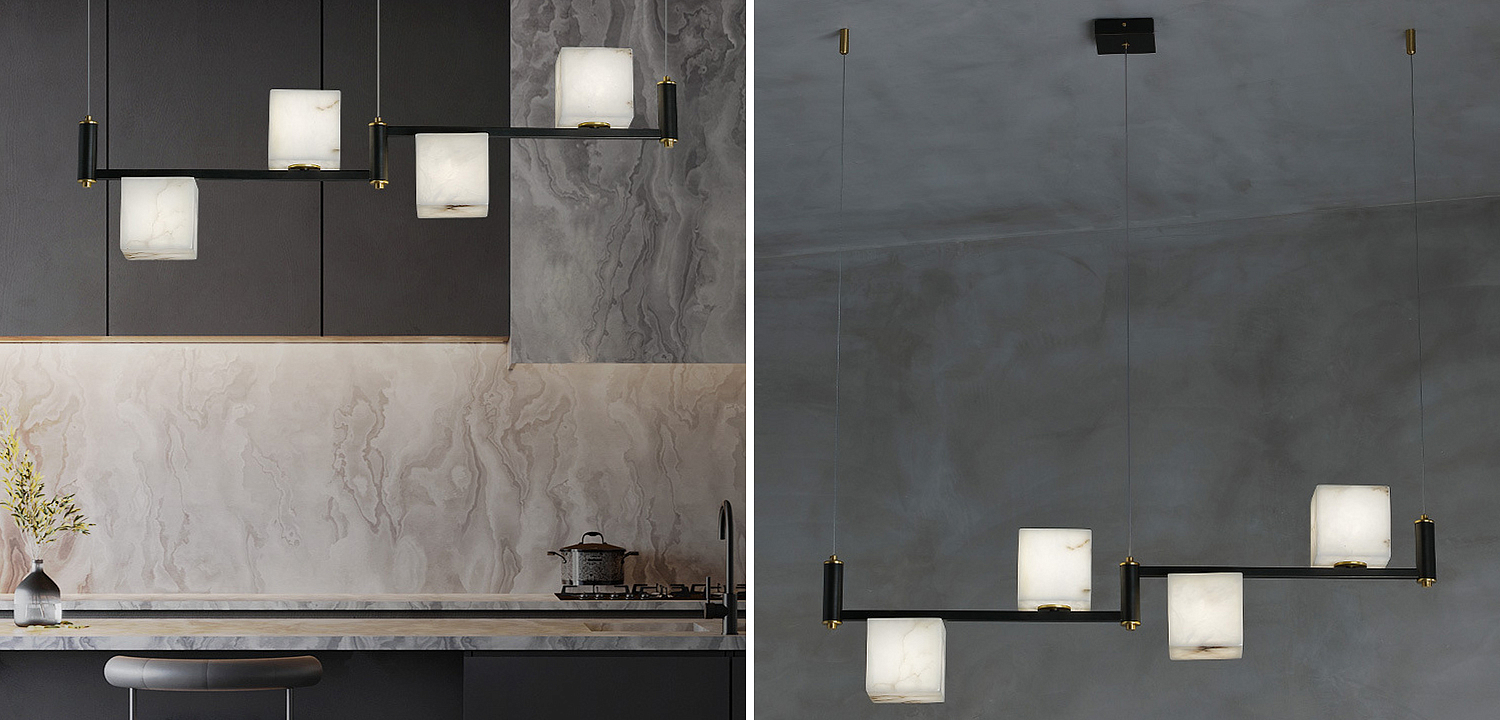 Люстра Marble Cubes Modern Light Chandelier 4 плафона Люстра Marble Cubes Modern Light Chandelier 4 плафона - Loft-Concept в Орле