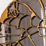 Зеркало кругле в декоративной раме золотого цвета Golden Ratio варинант исполнения - 2 | Loft Concept в Орле