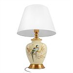 Настольная лампа бежевая с изображением птиц Slip Away варинант исполнения - 3 | Loft Concept в Орле