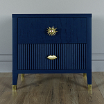 Тумба прикроватная с двумя ящиками Elsa Dreams Blue варинант исполнения - 5 | Loft Concept в Орле