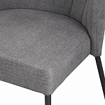 Стул серый с широкой закругленной спинкой Chair Gray Attractive варинант исполнения - 7 | Loft Concept в Орле