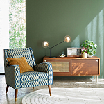 ТВ-тумба из ореха с плетеным декором Eland Wooden Wicker TV Stand варинант исполнения - 4 | Loft Concept в Орле