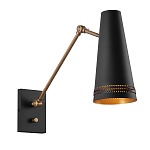 Бра черного цвета с конусным металлическим плафоном Alora варинант исполнения - 1 | Loft Concept в Орле