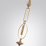 Подвесной светильник со стеклянным плафоном и декоративной вставкой из текстурного камня Tectona  варинант исполнения - 6 | Loft Concept в Орле