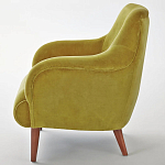 Кресло велюровое горчичного цвета Diaspro Mustard Armchair варинант исполнения - 4 | Loft Concept в Орле