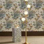 Торшер с золотым каркасом в виде стебля с листьями Inspired by Nature варинант исполнения - 4 | Loft Concept в Орле