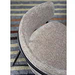 Стул полукруглый с каркасом из металла и мягким сиденьем и спинкой Soft Chenille варинант исполнения - 7 | Loft Concept в Орле