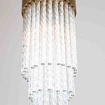 Подвесной светильник с прозрачными стеклянными подвесками и металлическим основанием Nembus варинант исполнения - 3 | Loft Concept в Орле