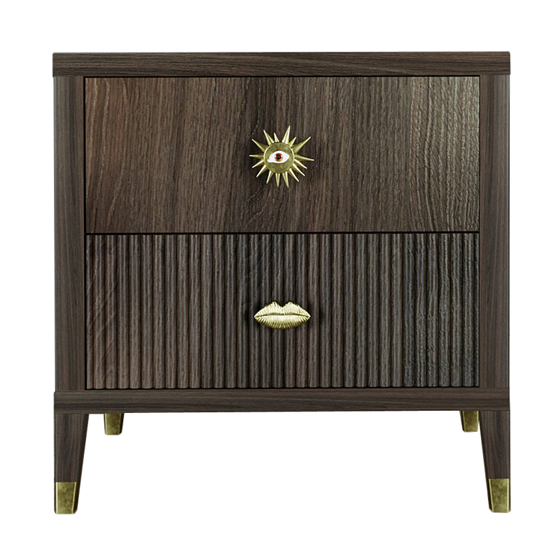 Тумба прикроватная с двумя ящиками Elsa Dreams Walnut Орех в Орле | Loft Concept 