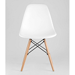 Пластиковый стул на ножках из массива бука Eames White  варинант исполнения - 4 | Loft Concept в Орле