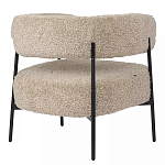 Кресло полукруглое мягкое с буклированной обивкой Armchair with Boucle Upholstery варинант исполнения - 1 | Loft Concept в Орле