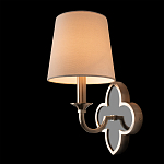 Бра с белым текстильным абажуром и фигурным основанием с зеркальной вставкой Vitorino варинант исполнения - 21 | Loft Concept в Орле