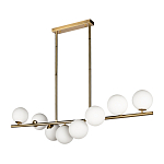 Люстра на штанге с 8-ю белыми шарообразными плафонами Bubble Chandelier варинант исполнения - 2 | Loft Concept в Орле