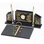 Настольный письменный набор из камня офиокальцит и змеевик Successful Leader варинант исполнения - 2 | Loft Concept в Орле